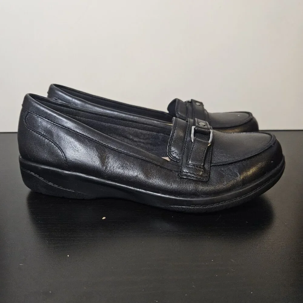Clarks Black Cheyn Marie Loafer Womens Size 7 Soft Cushion Y2K Office Career